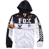 Covert Zip Front Fleece Hoody - White