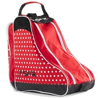 Designer Ice/Roller Skate Carry Bag - Red Polka