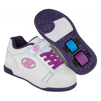 Dual Up White/Purple/Splatter Kids Heely X2 UV Shoe