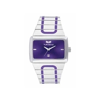 Elite Polished Silver/Silver/Purple Mens Watch ELT006