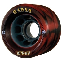 Evo 62mm Roller Derby Skate Wheels- Red/Black