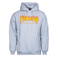 Flame Logo Hoody - Grey