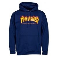 Flame Logo Hoody - Navy