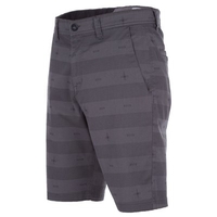 Frickin Mod Stripe Print Chino Shorts - Pewter