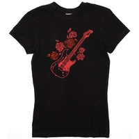 Guitar and Rose S/S Tee - Black