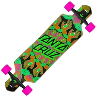 Mandala Hand Drop Through Complete Longboard - Green/Pink