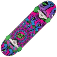 Mandala Hand Mini 7.75inch Complete Skateboard - Purple Pink