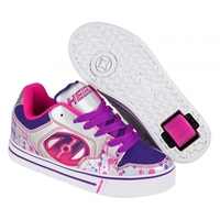 Motion Plus Silver/Pink/Purple Drip Heely Shoe