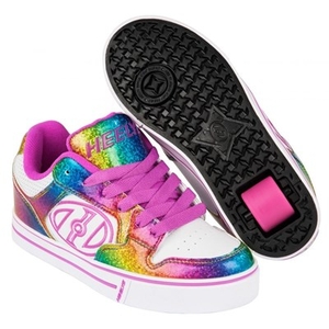 Motion Plus White/Rainbow/Pink Heely Shoe