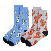 Multi Hand Socks - 2 Pack Washed Navy & Athletic Heather