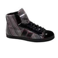 Nolan Black/Stripes Canvas Womens Shoe