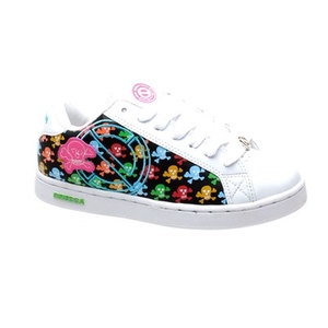 Open K Skulls Black/Multi Kids Shoe