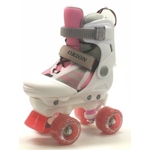 Orion White/Pink Quad Roller Skates