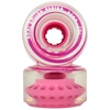 Outdoor Classic 65mm/78a Roller Skate Wheels - Clear/Pink