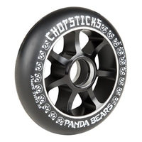 Panda Bears Aluminium Hub Scooter Wheel - Black