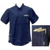 Pembrook S/S Shirt - Black/Blue