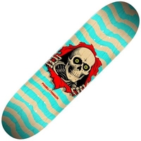 Peralta Ripper 242 8inch Skateboard Deck - Natural/Turquoise