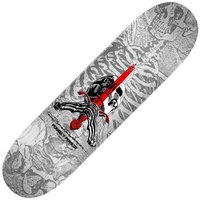 Peralta Skull & Sword 246 9.05inch Skateboard Deck - White/Gray