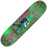 Peralta Skull & Sword 247 8inch Skateboard Deck - Pink/Green
