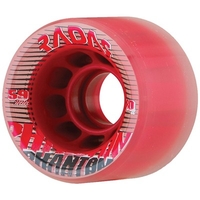Phantom 59mm/80a Roller Skate Wheels- Clear/Red