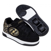 Plus Lighted Black/Gold/Logo Kids Heely X2 Shoe