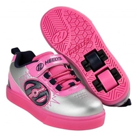 POW Lighted Silver/Pink/Navy Kids Heely X2 Shoe
