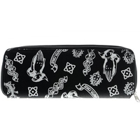 Pray Pattern Wallet - Black