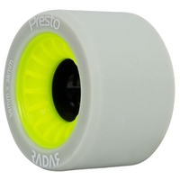 Presto 59mm/91a Roller Skate Wheels- Grey/Yellow