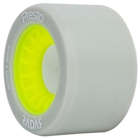 Presto 62mm/91a Roller Skate Wheels- Grey/Yellow