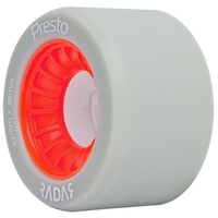 Presto 62mm/93a Roller Skate Wheels- Grey/Red