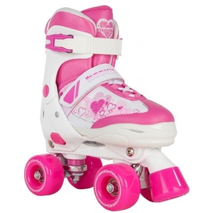 Pulse White/Pink Quad Roller Skates