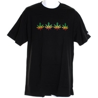 Rasta Leaf S/S T-Shirt - Black
