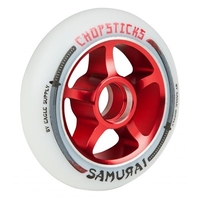 Samurai Aluminium Hub Scooter Wheel - White/Red