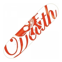 Script White/Red 7.5inch Skateboard Deck