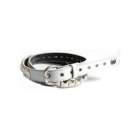Single White/Silver Belt