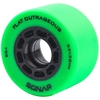 Sonar Flat Outrageous 62mm/88a Derby Skate Wheels- Green
