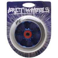 Ultra Light 100mm Aluminium Hub Scooter Wheel with Bearing - Blue