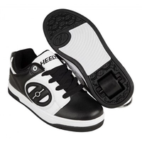 Voyager Black/White Kids Heely Shoe