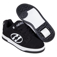 Voyager Black/White Nubuck Kids Heely Shoe