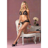 2 Piece Fishnet Bra Top with Ruffle Rhumba Briefs