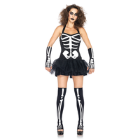 3 Piece Sexy Skeleton Costume Set