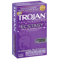 Trojan Her Pleasure Ecstasy Condoms (10 Pack)