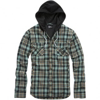 Westbeach Hoody Westbeach Slammin Arm Flannel Hoody - Gangreen Plaid