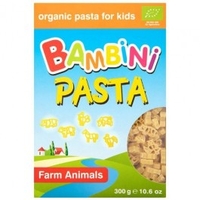 Bambini Organic Pasta Farm Animals 300g (Order 12 for 1 Box)