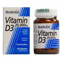 Healthaid Vitamin D3 20, 000iu 30 vegicaps