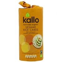 Kallo Organic Fairtrade Sesame Rice Cakes 130g
