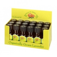 natural by nature Lavender - Display Box of 18 Organic Essential Oils (10ml each)