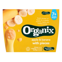 Organix Apple and Banana fruit pot TEX 4 x 95g