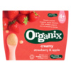 Organix Creamy Straw/Apple fruit pots 4 x 95g