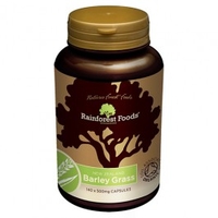 Rainforest Foods Organic New Zealand Barley Grass 140 Capsules